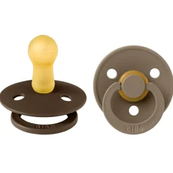 Bibs Colour Latex Sutter 2-pak Rund Mocha/Dark Oak