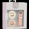 BIBS Colour Pacifier & Loop Clip Gift Set Latex Size 1 Blush