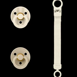 BIBS Colour Pacifier & Loop Clip Gift Set Latex Size 1 Ivory