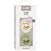 BIBS Pacifier Colour 2 PACK Latex Size 3 Ivory/Sage