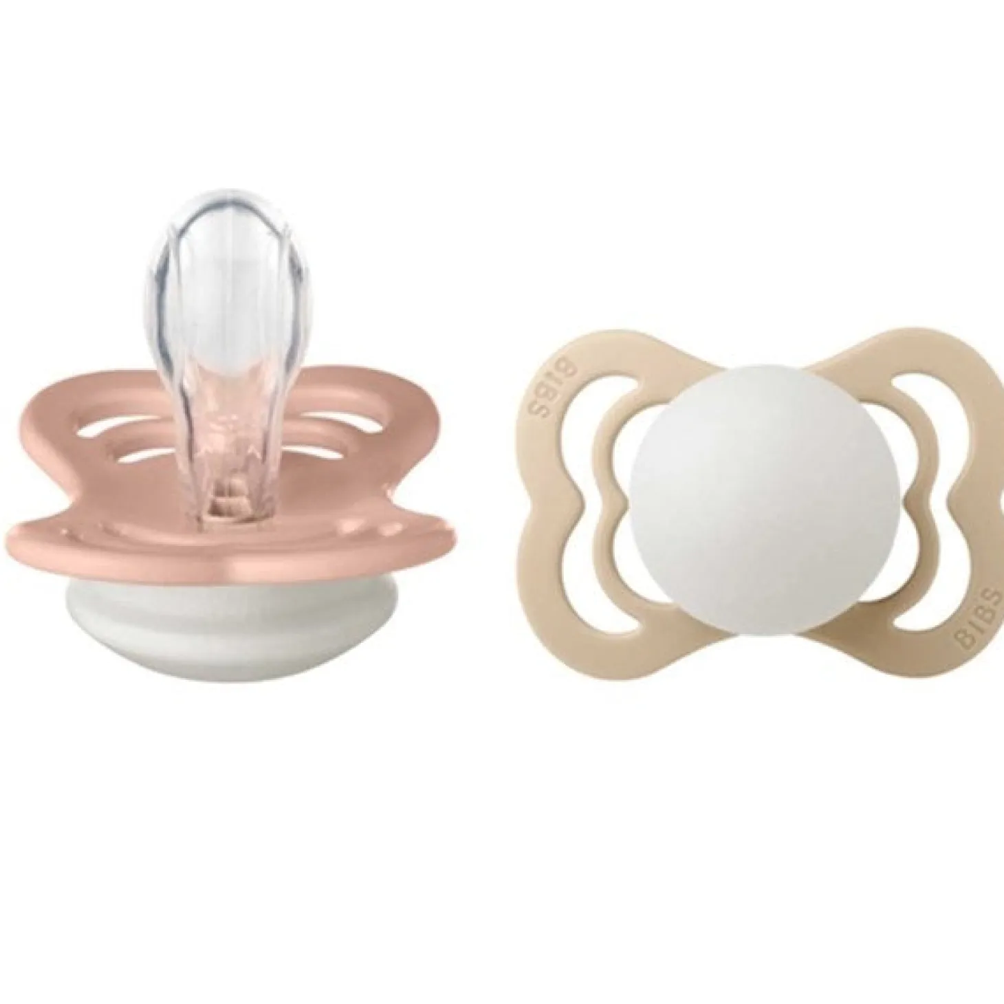 Bibs Supreme Latex Sutter Glow 2-pak Symmetrisk Blush/Vanilla