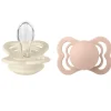 Bibs Supreme Silikone Sutter 2-pak Symmetrisk Ivory/Blush