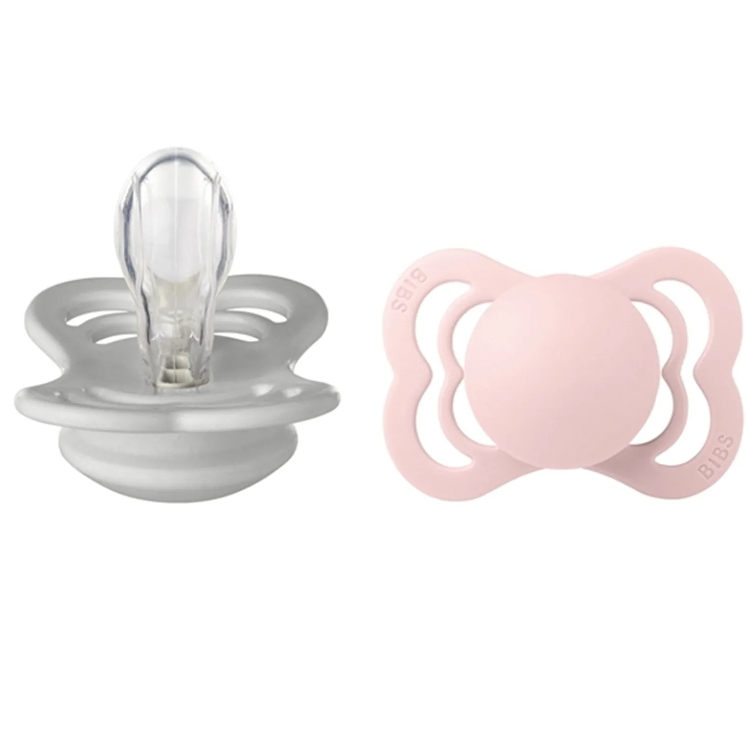 Bibs Supreme Silikone Sutter 2-pak Symmetrisk Haze/Blossom