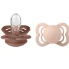 Bibs Supreme Silikone Sutter 2-pak Symmetrisk Woodchuck/Blush