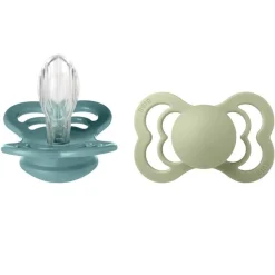 Bibs Supreme Silikone Sutter 2-pak Symmetrisk Island Sea/Sage