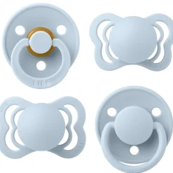 Bibs Try-it Collection Silikone/Naturgummi Sutter 4-pak Baby Blue