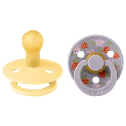 Bibs x Liberty Latex Sutter 2-pak Strawberries and Cream Pale Butter