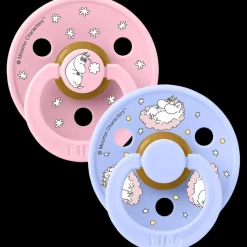 Bibs x Moomin Pacifier Colour 2 pack Dreaming Latex Size 2 Baby Pink mix