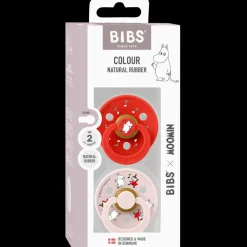 Bibs x Moomin Pacifier Colour 2 pack Dancing Latex Size 2 Candy Apple mix