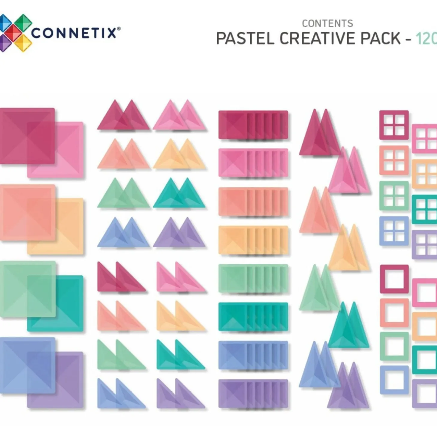 Connetix Pastel Creative Pack 120 Styks