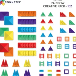 Connetix Rainbow Creative Pak 102 Styks