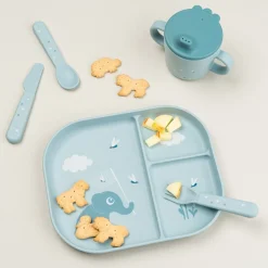 DonebyDeer Blå Foodie inddelt Tallerken Elphee