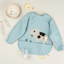 DonebyDeer Blå Hagesmæk m/Ærmer og lomme Tiny farm