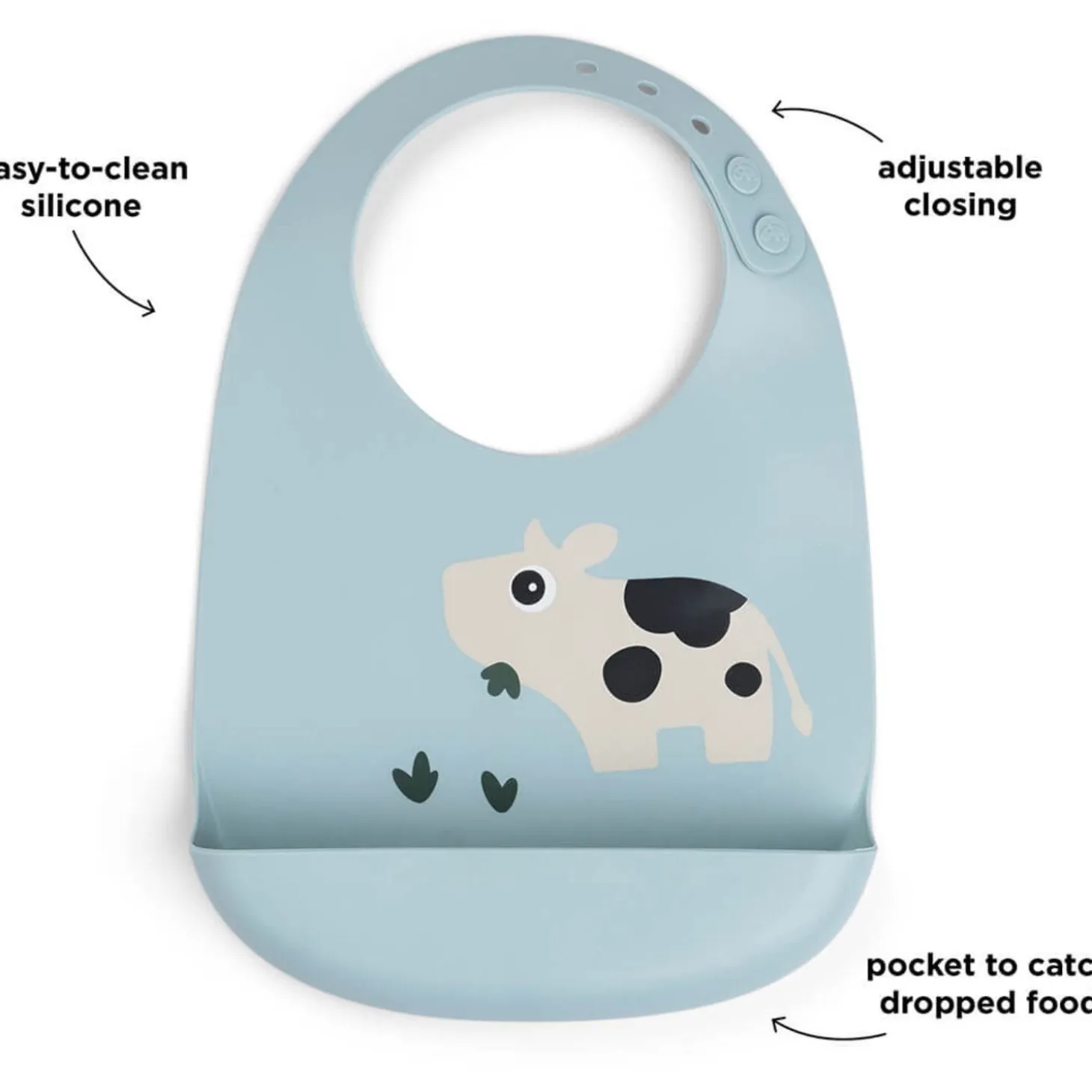 DonebyDeer Blå Silikone Hagesmæk Dotti