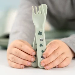 DonebyDeer Green Foodie Spisesæt Med Sugekop Tiny Farm