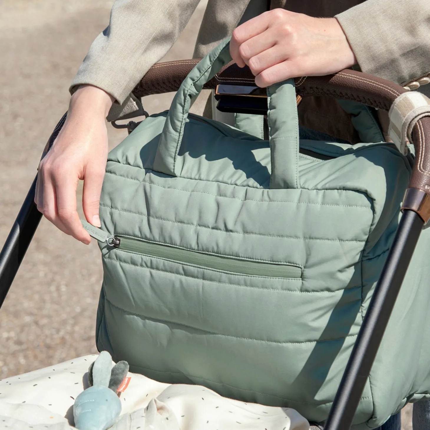 DonebyDeer Green Quiltet Pusletaske