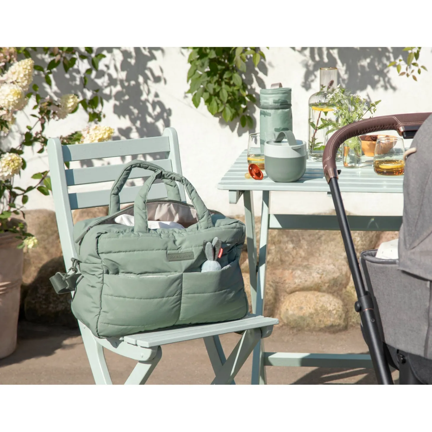 DonebyDeer Green Quiltet Pusletaske