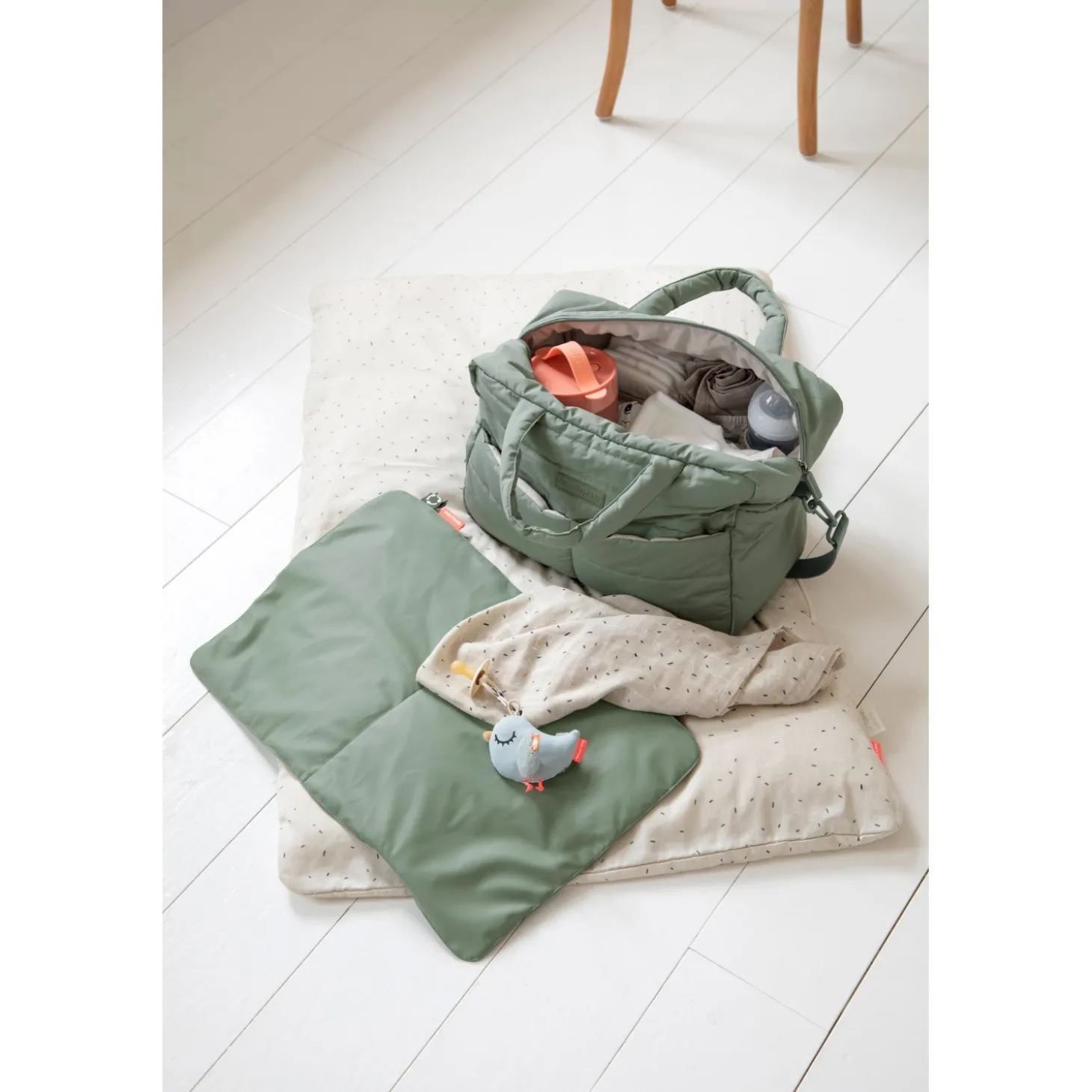DonebyDeer Green Quiltet Pusletaske