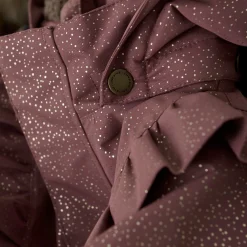 EnFant vinterjakke med flæser og glimmer - Rose Taupe