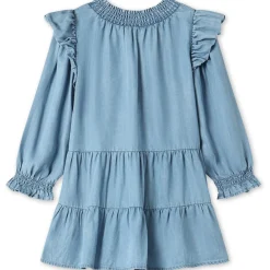 Fliink Light Denim Blue Hurlum Ls Kjole