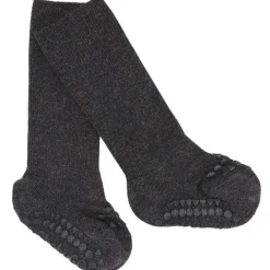 GObabyGO Bamboo Strømper Antislip Dark Grey Melange