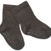 Gobabygo Chocolate Non-Slip Strømper I Terry Bomuld