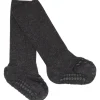 Gobabygo Dark Grey Melange Non-Slip Strømper Bambus