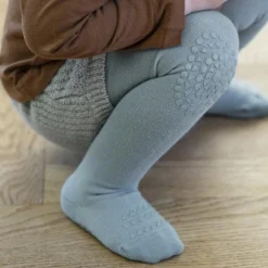 Gobabygo Dusty Blue Crawling Strømpebukser Organic Bomuld
