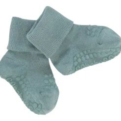 Gobabygo Dusty Blue Non-Slip Strømper Bambus