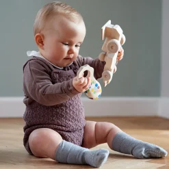 Gobabygo Grey Melange Non-Slip Strømper Bambus