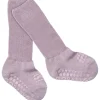 Gobabygo Lavender Glitter (Lilac Shadow) Non-Slip Strømper I Bambus