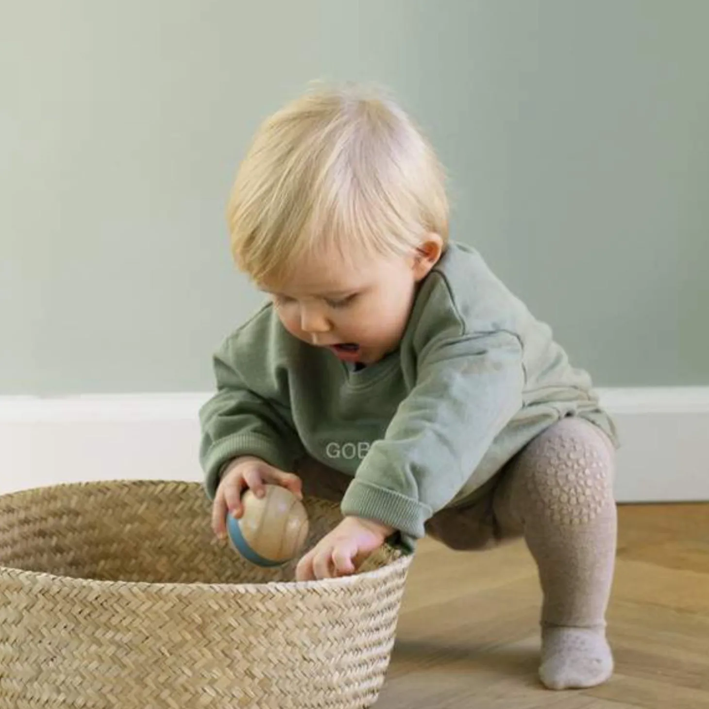 Gobabygo Sand Crawling Strømpebukser Organic Bomuld