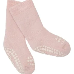 Gobabygo Soft Pink Non-Slip Strømper Organic Terry Bomuld