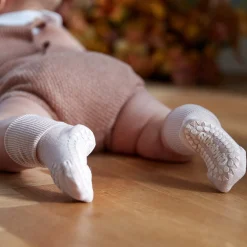 Gobabygo Soft Pink Non-Slip Strømper Bambus