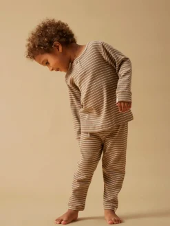 Lil'Atelier Nattøj - Gago - Sepia Tint TURTLEDOVE (stribet)