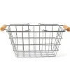 Mamamemo Metal Kurv Med Træhåndtag