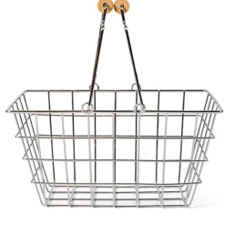 Mamamemo Metal Kurv Med Træhåndtag