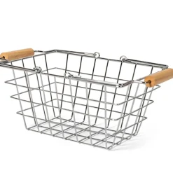 Mamamemo Metal Kurv Med Træhåndtag