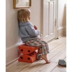 MODU Børneskammel Burnt Orange / Dusty Green