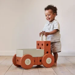 MODU 3-i-1 Baby Walker Burnt Orange/Dusty Green