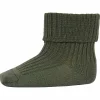 Mp Danmark Uld rib baby strømper Olivine