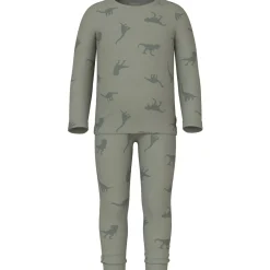 Name It Agave Green Pyjamas Agave Green Dino Rib Noos