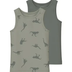 Name It Agave Green Tank Top 2-pack Agave Green Dino Noos