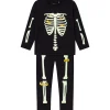 Name It Black Yellow Oween Top Sæt Skeleton