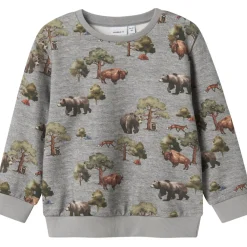 Name It Grey Melange Nmmolin Ls Nreg Sweat Bru Box