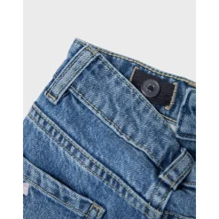 Name It Medium Blue Denim Bows Bella Mom Embroidery Jeans Noos