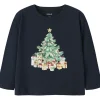 Name It Navy Blazer Xmas Tree Cat Nmfvosmas Ls Nreg Top