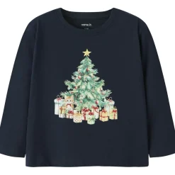 Name It Navy Blazer Xmas Tree Cat Nmfvosmas Ls Nreg Top