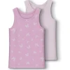 Name It Pink Lavender Tank Top 2-pack Pink Butterfly Noos