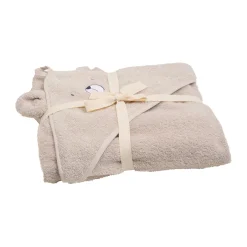 Pippi babyhåndklæde med hætte - Dove